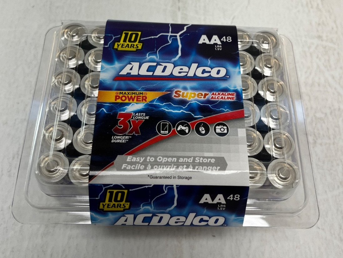 ACDelco AA Super Alkaline Batteries - 48 Pieces ACDelco AA Super Alkaline Batteries - 48 Pieces