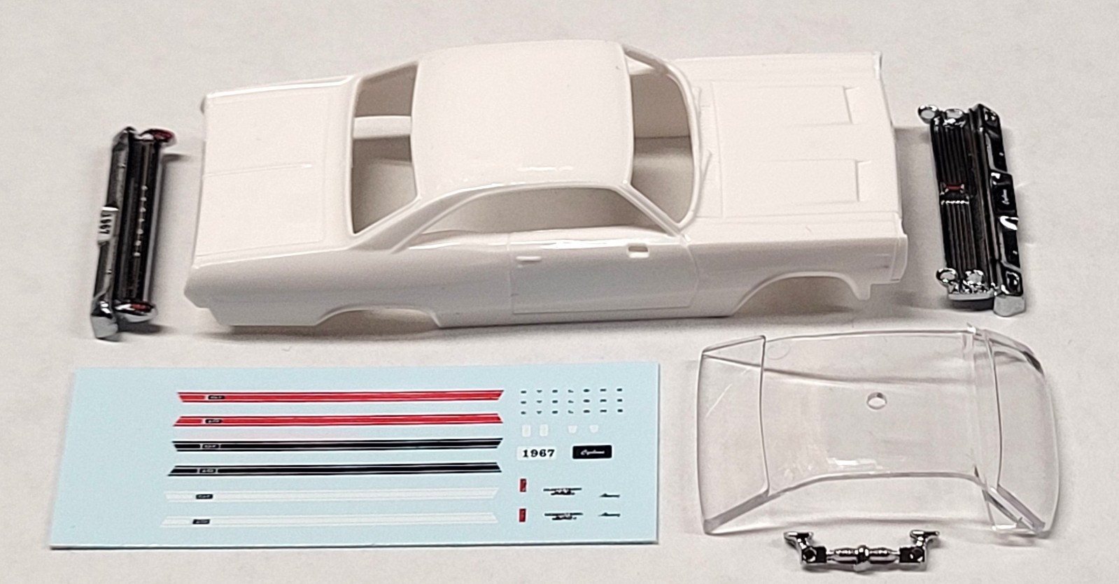 Road Race Replicas White Clone GT HO Scale Slot Car Body Kit - RRR