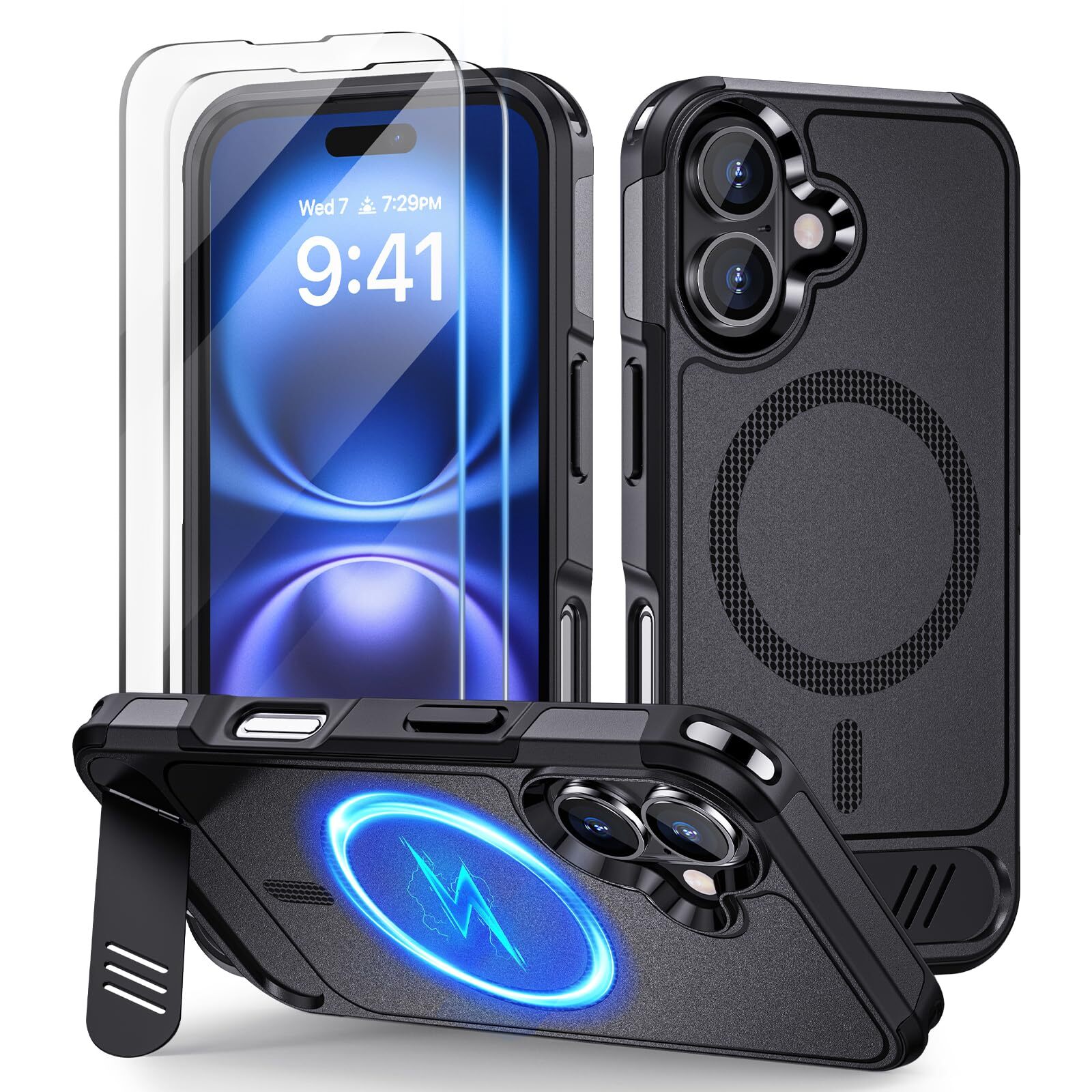 Funda Magnetica Para iPhone 16/Pro/Max MagSafe Case Con Protector De Pantalla