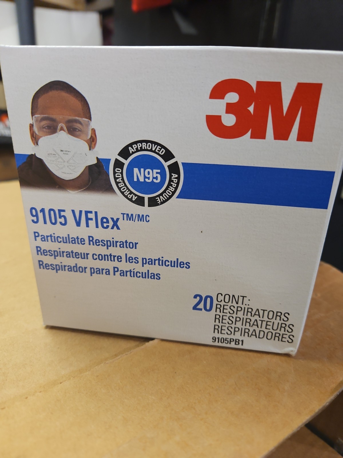 BOX OF 80 3M 9105 VFlex N95 Particulate Respirator 9105PB1
