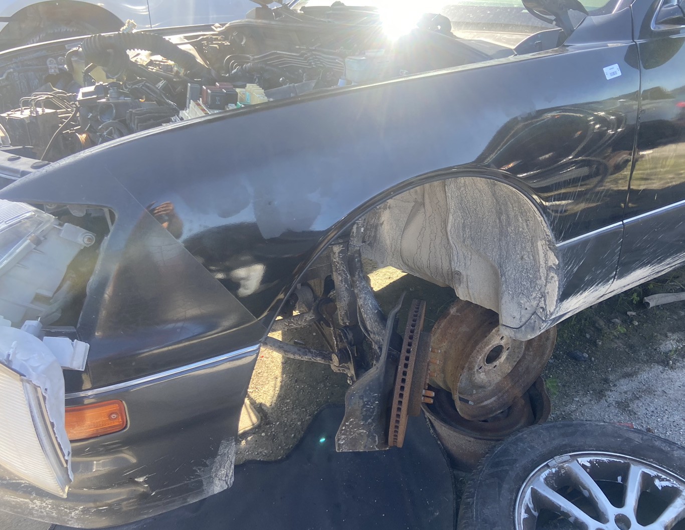 98-00 LEXUS LS400 DRIVER LEFT SIDE FENDER OEM BLACK