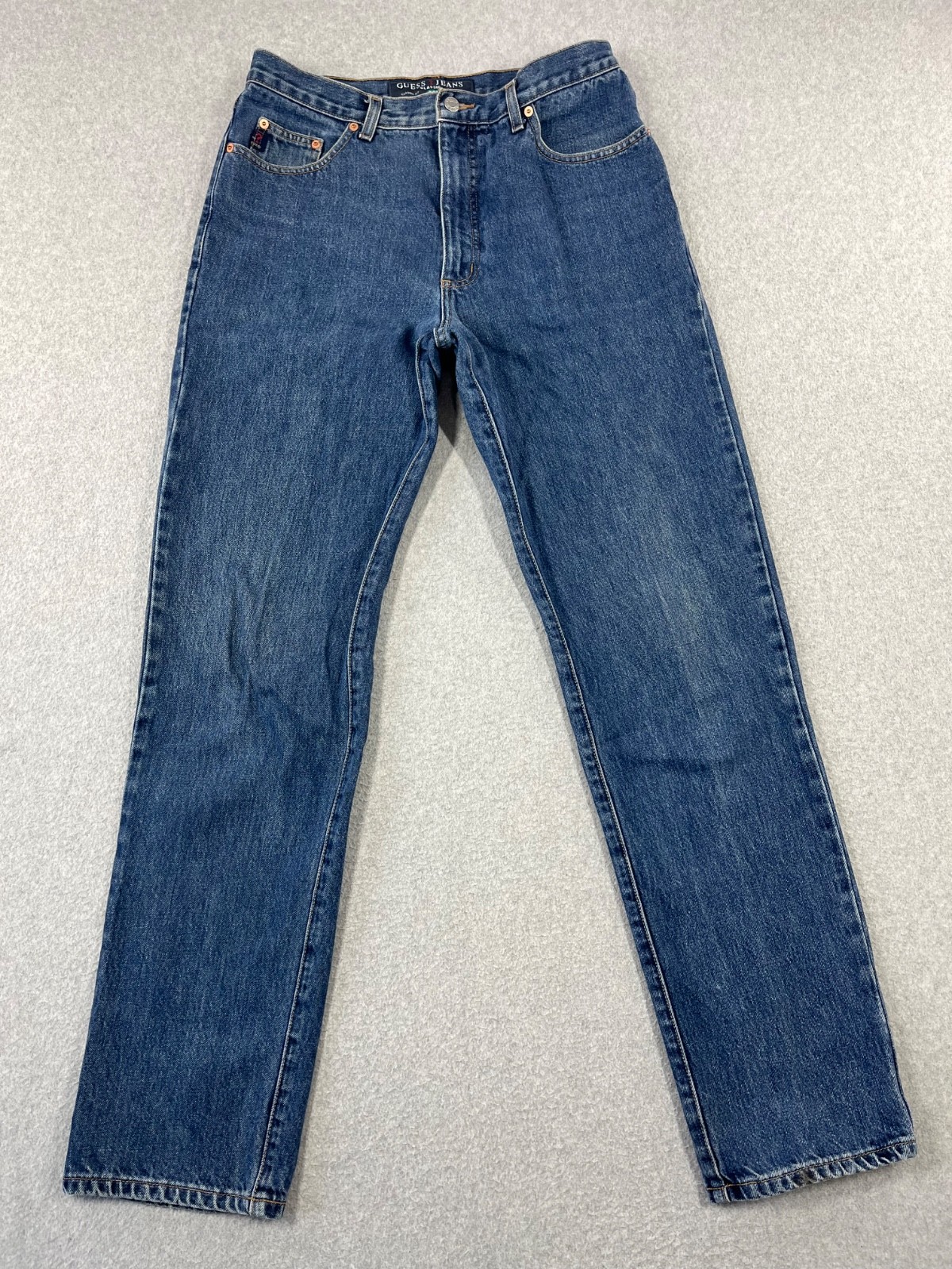 Vintage Guess Jeans Mens 34x34 Blue Denim Classic Fit Straight Leg 90s