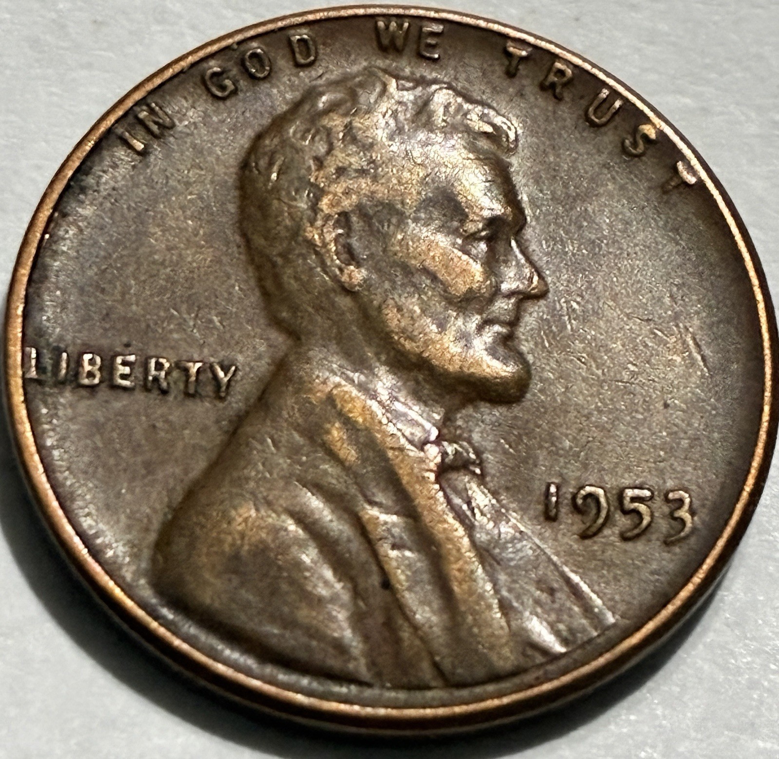 1953 P Lincoln Wheat Penny VF Brown Philadelphia BN3839 