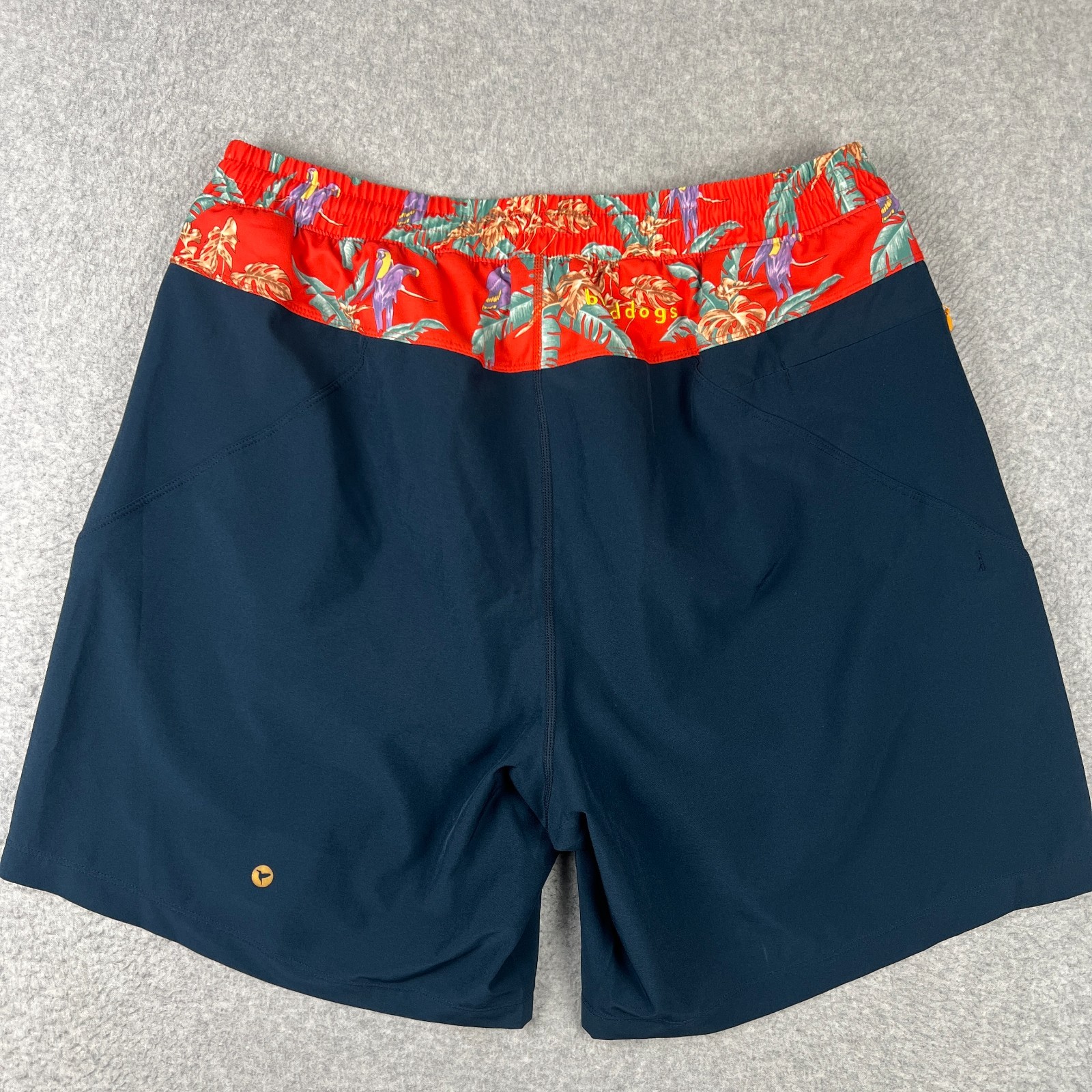 Birddogs Lined Shorts Drawstring Stretch Performance XL Mens Blue Red