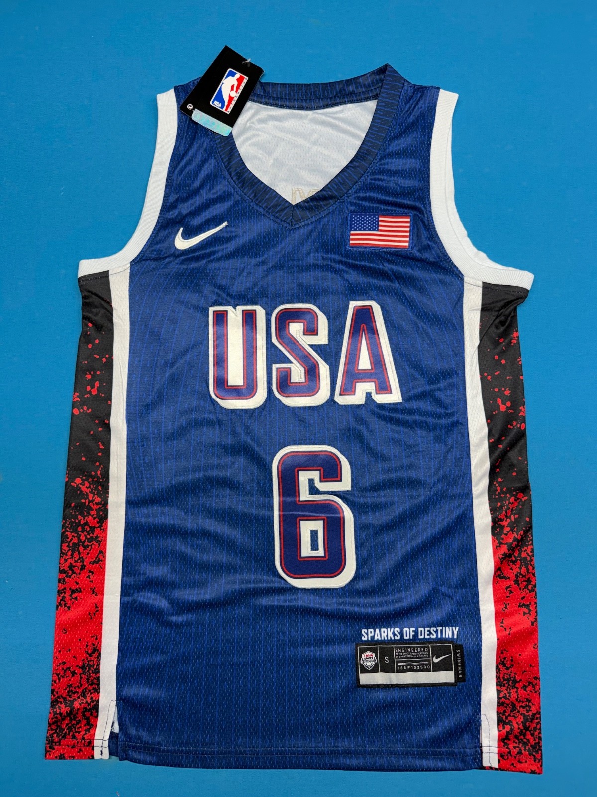 LeBron James Size Small Team USA  #6 Jersey