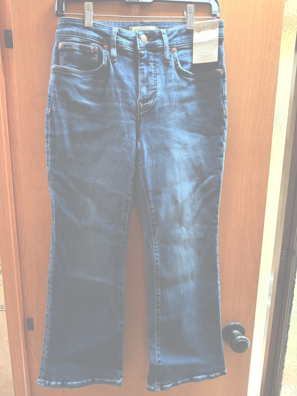 Women\'s MADEWELL Jeans Size 27P Blue Mid Rise Kick Out Denim