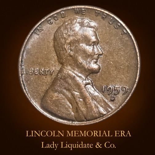 1959 D Lincoln Memorial Cent – 1st Year Issue –CLOSE AM - RIM ERROR - 