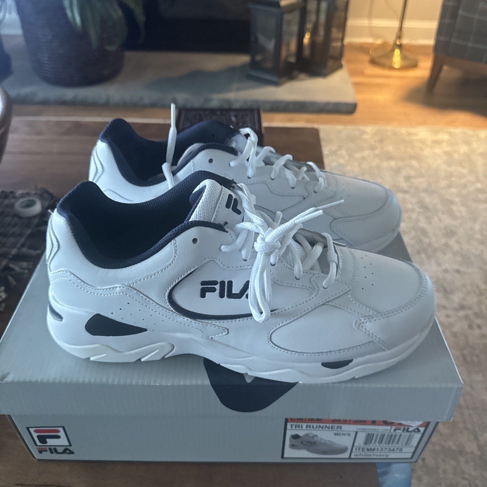 FILA Men’s Tri Runner Cross Training Shoes 1CM00882-125 WHITE/NAVY FILA Men’s Tri Runner Cross Training Shoes 1CM00882-125 WHITE/NAVY