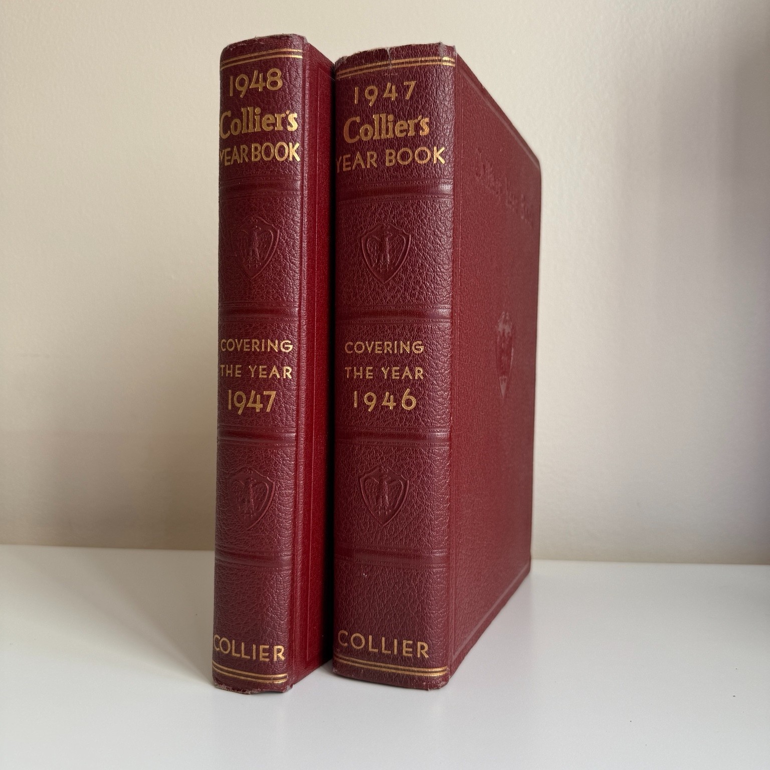 1947 1948 Collier\'s Year Books Post-WWII Nuremberg History Illustrated 2 Vol Set