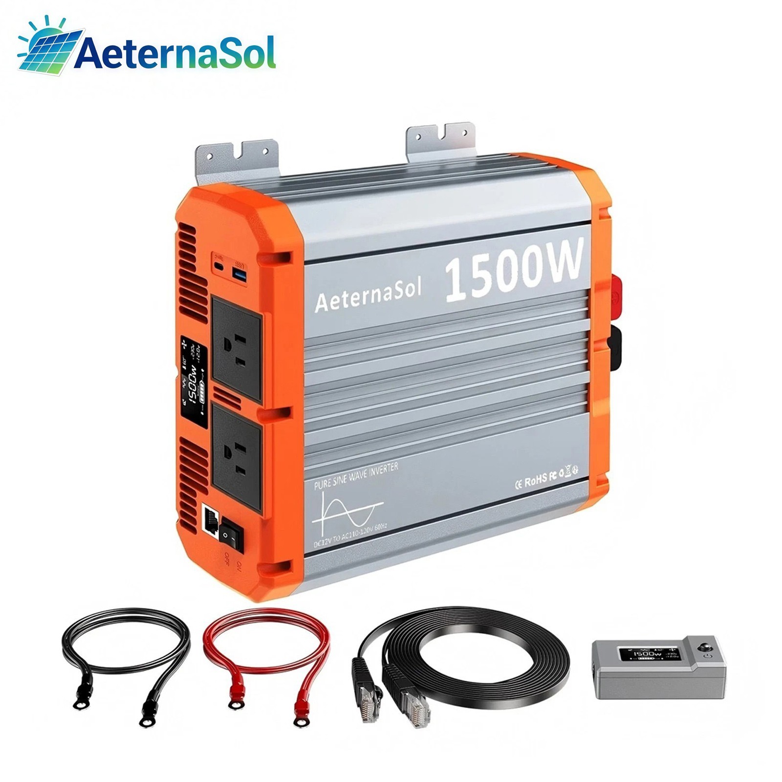 1500W 3000W Power Inverter Pure Sine Wave 12V to 110V 120V DC to AC Inverter