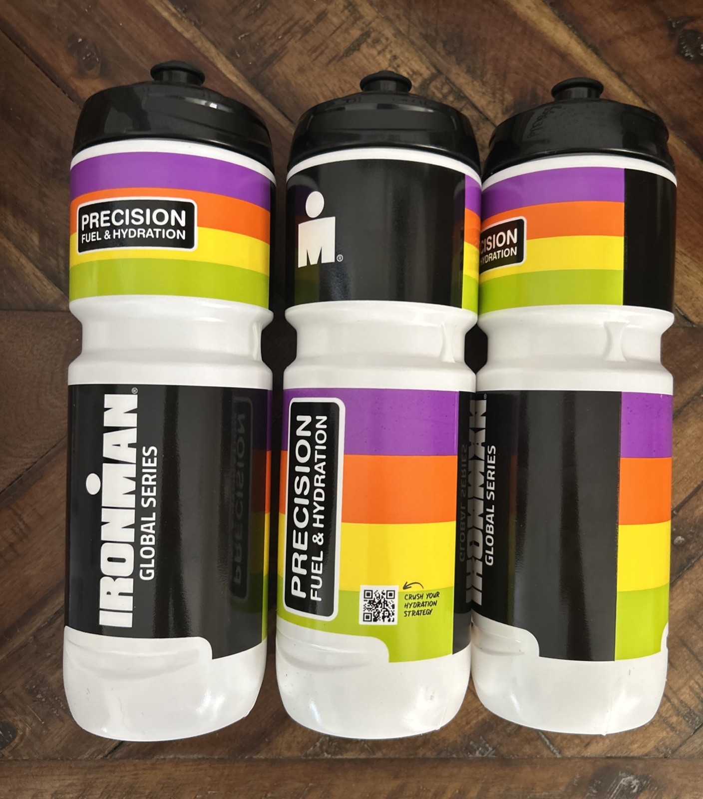New 3 Precision Fuel Ironman Triathlon Sport Squeeze  Bike Run Water Bottle 27oz