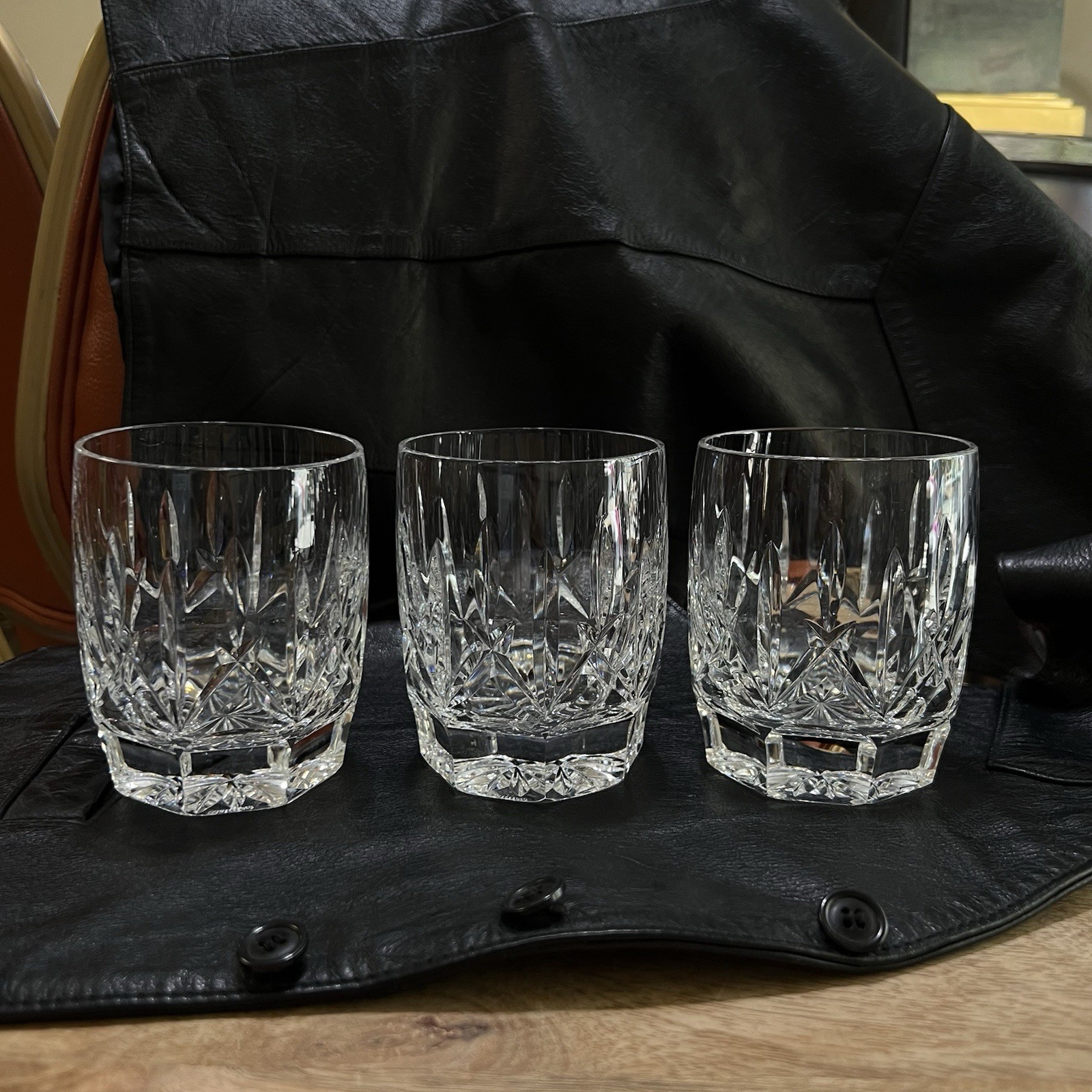 Waterford Westhampton Double Old Fashioned Glasses Heavy Irish Crystal Set 3 Waterford Westhampton Double Old Fashioned Glasses Heavy Irish Crystal Set 3