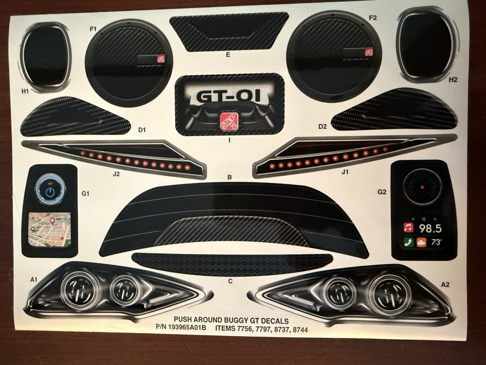 New AUTHENTIC Step2 Step 2 Push Around Buggy GT Decals Sticker New AUTHENTIC Step2 Step 2 Push Around Buggy GT Decals Sticker