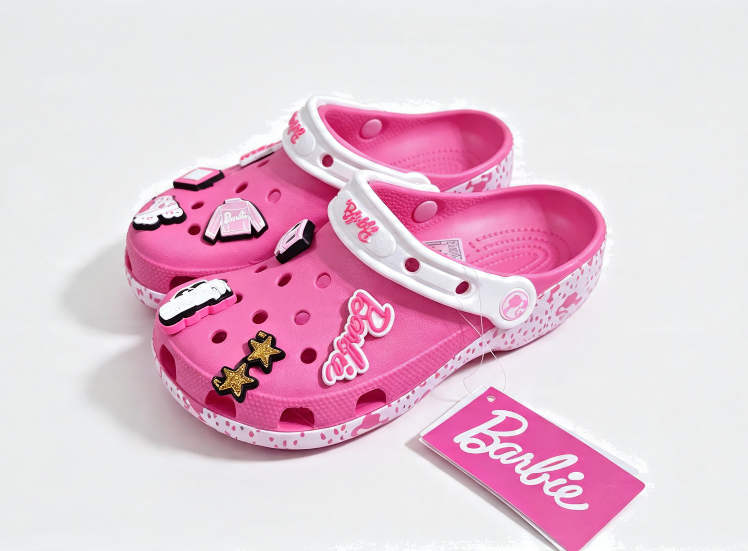 Crocs Kids Barbie Classic Clog Pink Girls Shoes New Minor Factory Defects