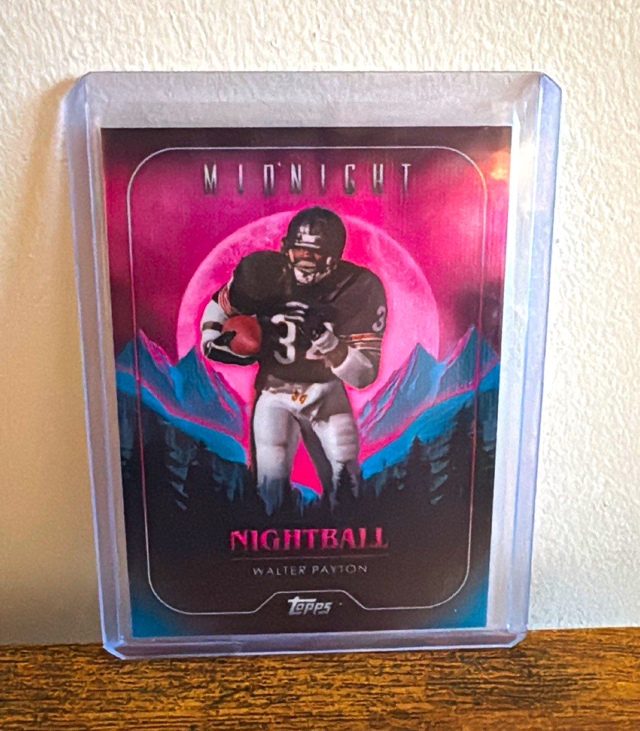 Topps 2024 Midnight Football Walter Payton Nightball Insert #NB-25 Bears