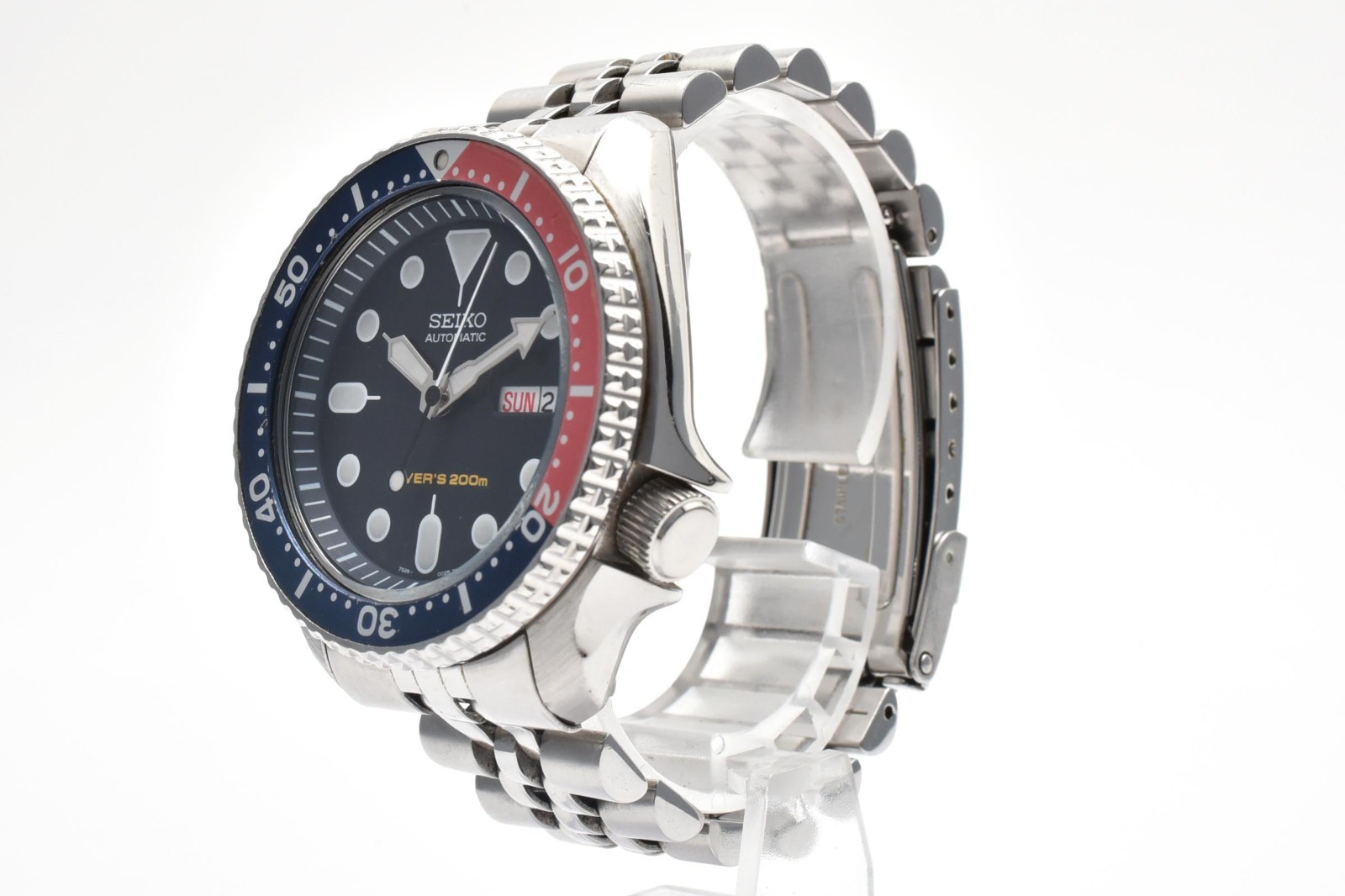 [N Mint] SEIKO Diver Prospex SKX009 Automatic 7S26-0020 Black Dial Pepsi Bezel