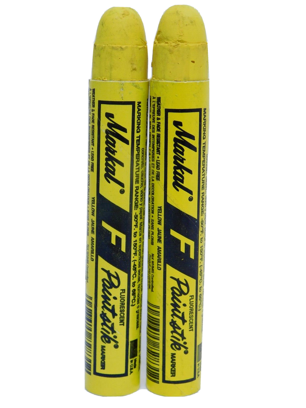 (PACK OF 2) Markal 82831-F Paintstik Solid Paint Marker FLUORESCENT YELLOW (HR)