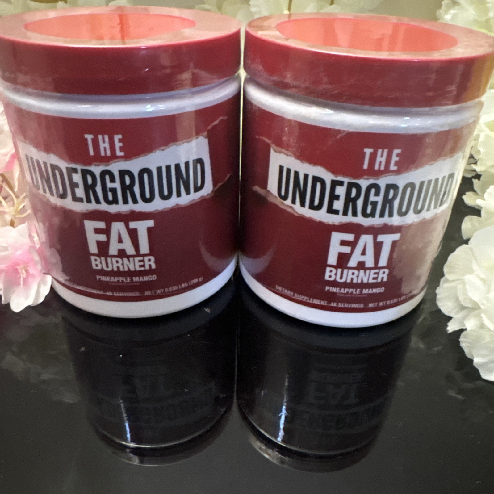 (2) The Underground Fat Burner Powder Pineapple Mango 48x2 Servings Exp 05/2027