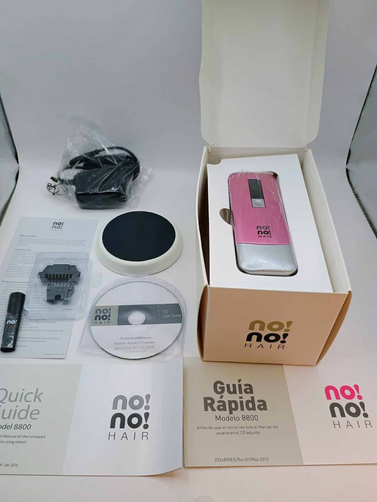No No Pink Professional Hair Removal Sealed Device Face & Body 8800 Open Box