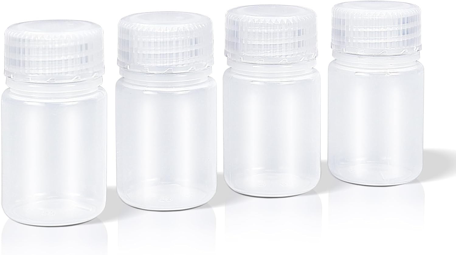 1 oz Small Plastic Bottles with Caps, Airtight Refillable Wide Mouth Travel B... 1 oz Small Plastic Bottles with Caps, Airtight Refillable Wide Mouth Travel B...
