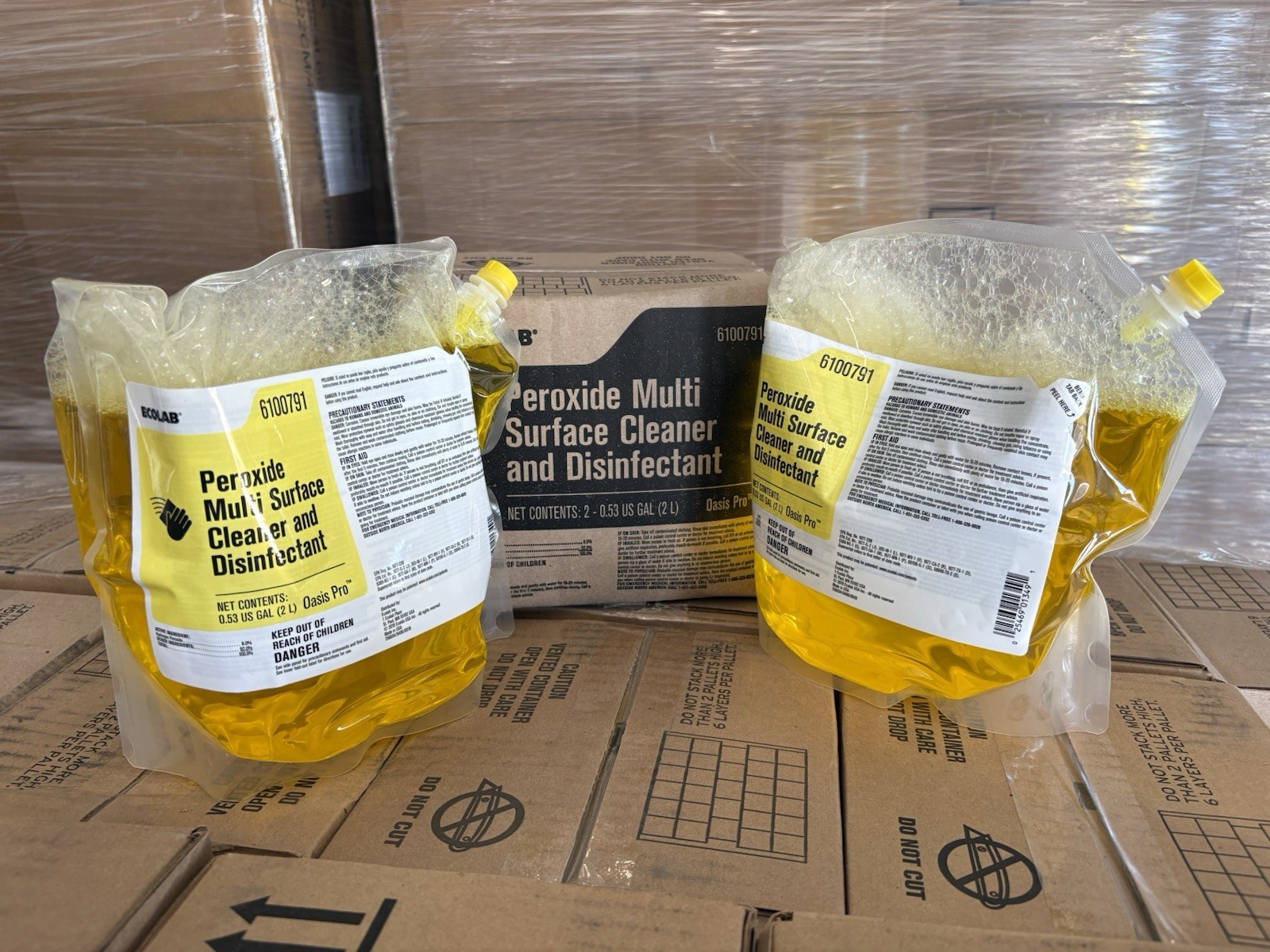Ecolab 6100791 Peroxide Multi Surface Cleaner 2 Liters Each NEW (2 Bags) Ecolab 6100791 Peroxide Multi Surface Cleaner 2 Liters Each NEW (2 Bags)