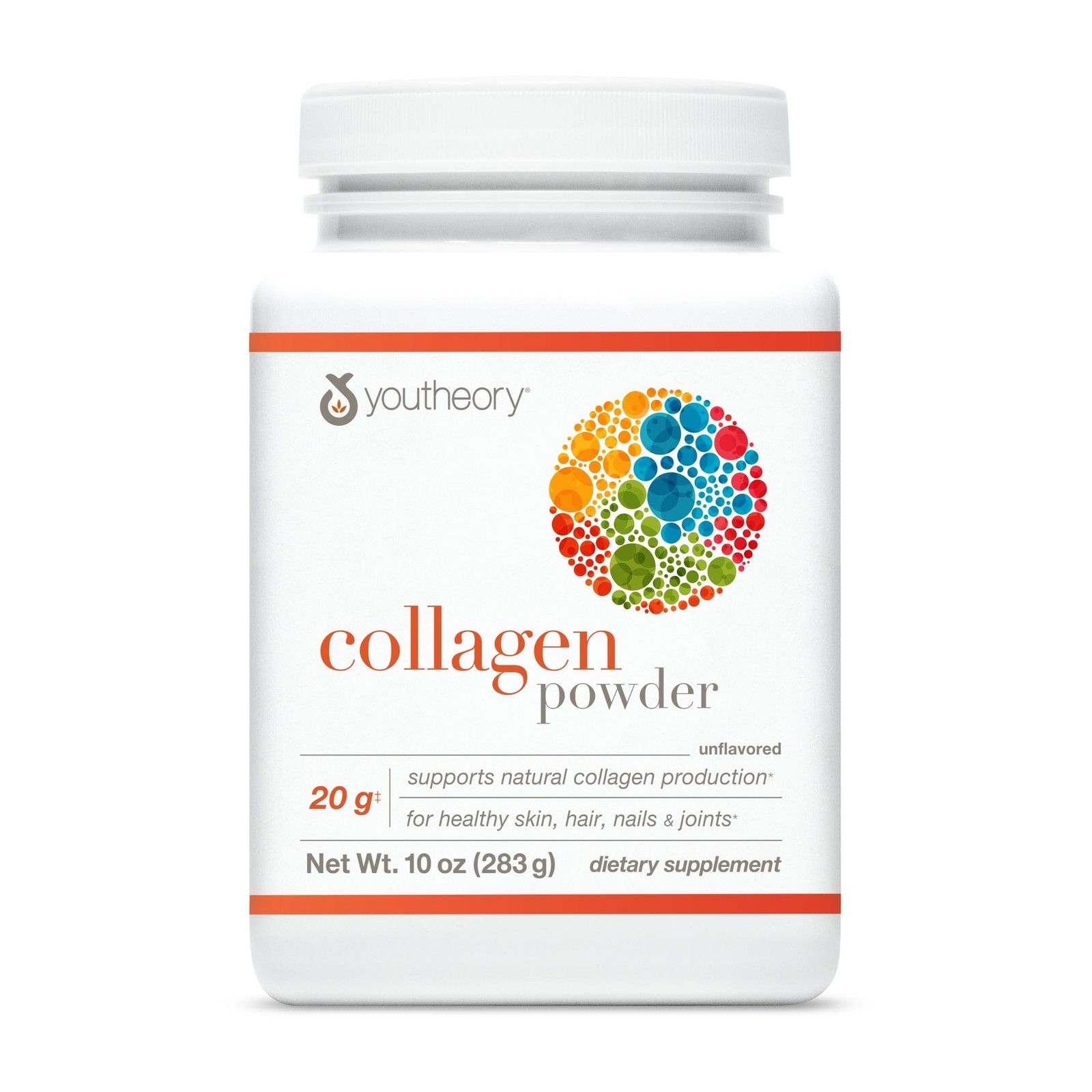 Youtheory Collagen Powder, 20g, Unflavored, 10 Oz, 12-Day Supply CPU.00751
