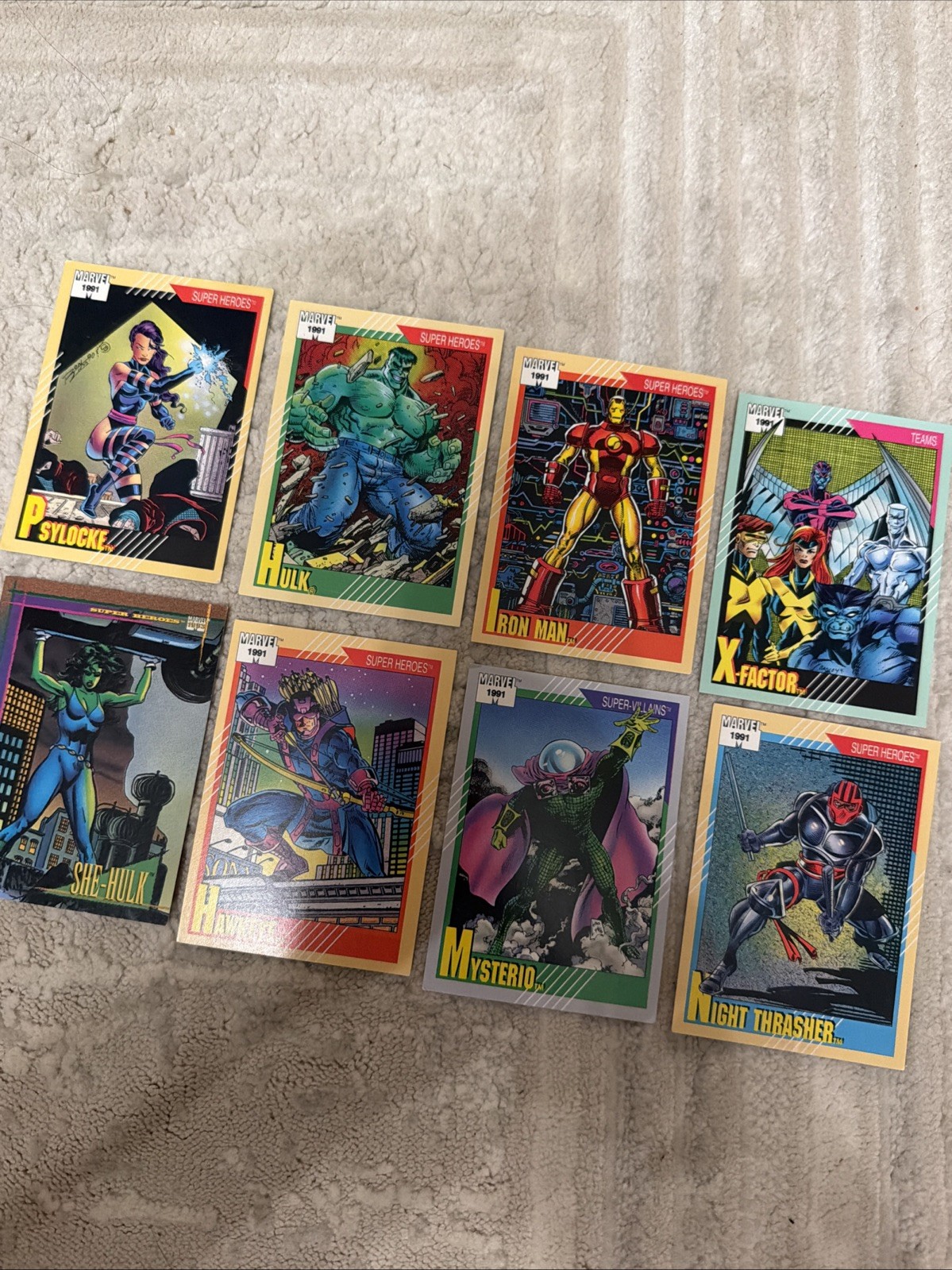 1991 Impel Marvel Universe Series II lot of 8 cards 1991 Impel Marvel Universe Series II lot of 8 cards