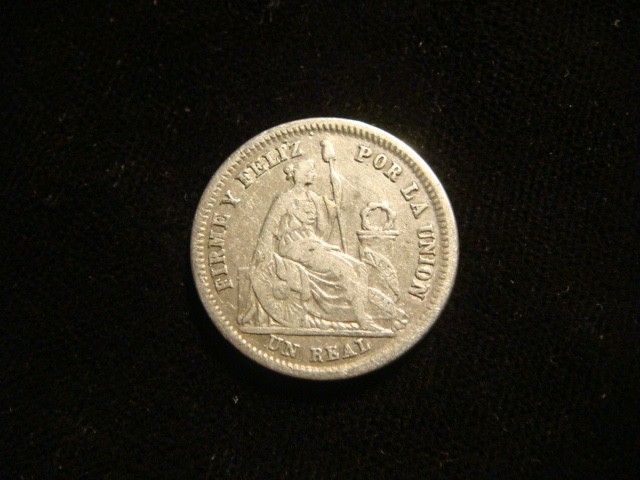 PERU. UN REAL 1860 Y.B. KM 181.0.900 Silver. +