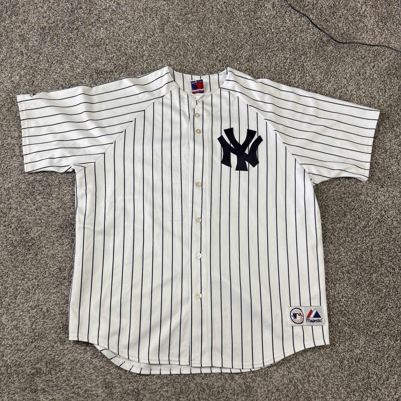 Vintage Majestic New York Yankees Johnny Damon Stitched Jersey Mens 2XL