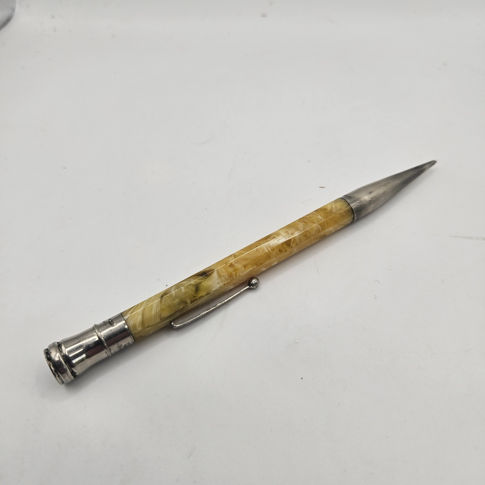 Vtg. Dur-O-Lite 1930s Mechanical Pencil Yellow 
