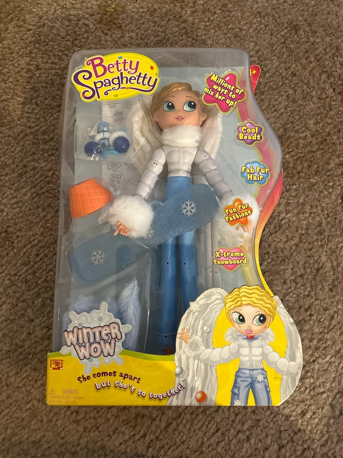 Betty Spaghetty Winter Wow Doll 2007 Ohio Art Rare New Sealed Vintage Betty Spaghetty Winter Wow Doll 2007 Ohio Art Rare New Sealed Vintage