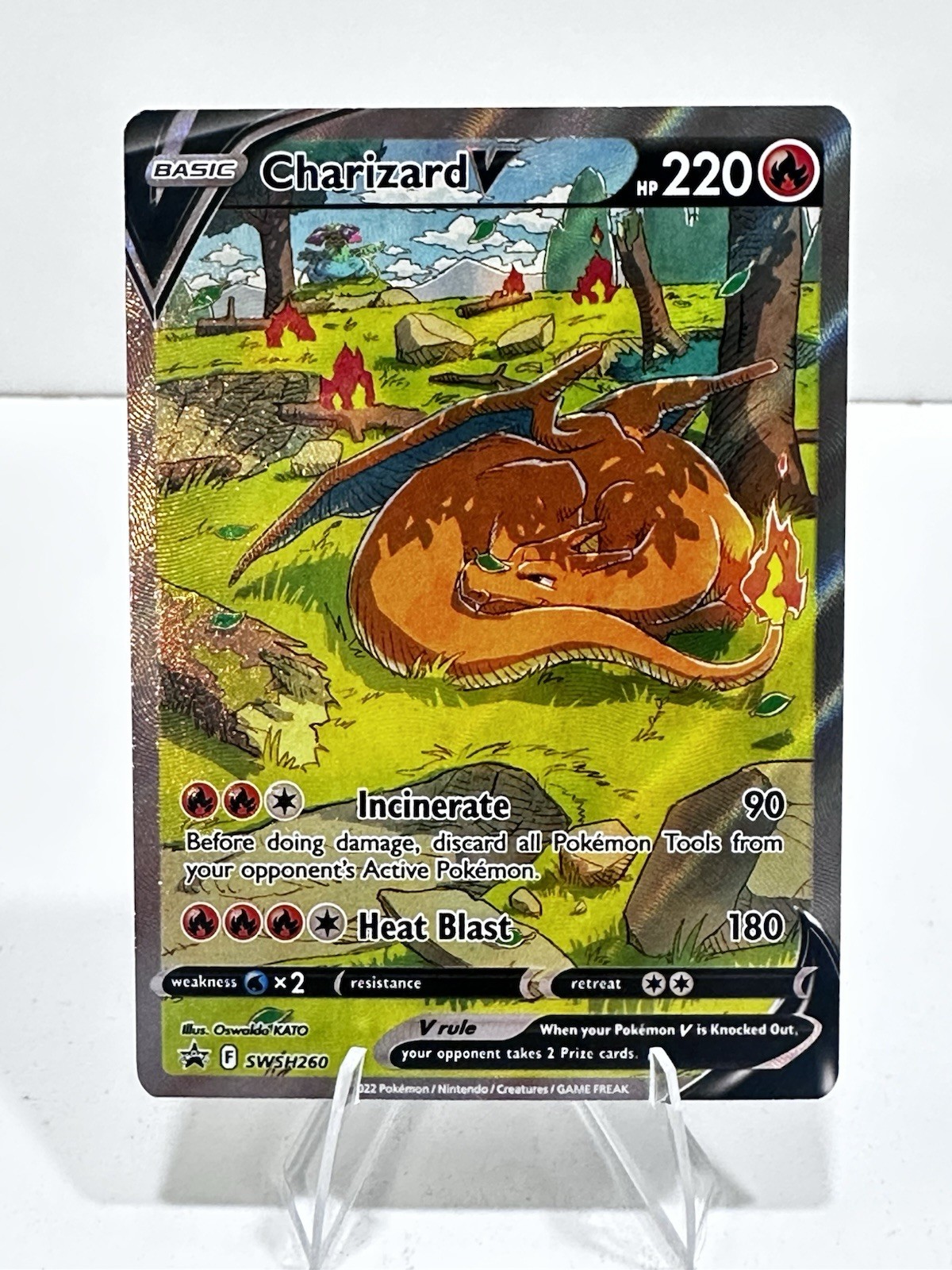 Pokémon TCG Charizard V SWSH260 Full Art Black Star Promo