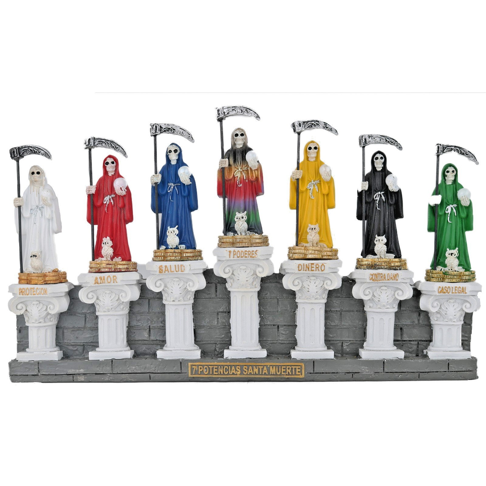 Siete Potencias Santa Muerte 7 Colores 12.5\ Siete Potencias Santa Muerte 7 Colores 12.5\