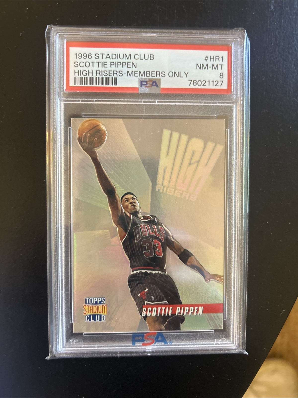 1996 Stadium Club - High Risers Scottie Pippen #HR 1 Members Only PSA 8
