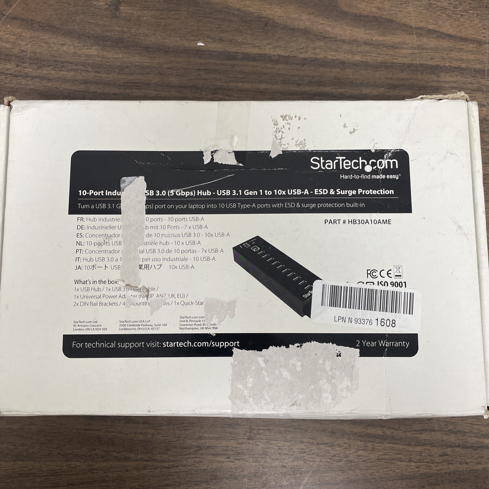 StarTech.com ST1030USBM 10 Port USB 3.0 Hub - Industrial - ESD and Surge Protect StarTech.com ST1030USBM 10 Port USB 3.0 Hub - Industrial - ESD and Surge Protect