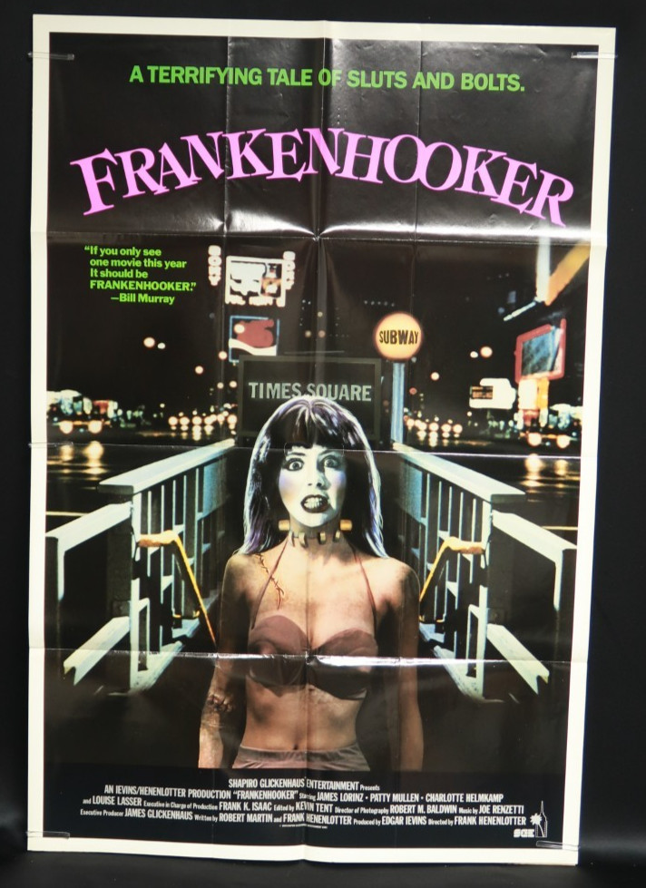 Frankenhooker 1990 Poster 1 One Sheet 27 x 40 Original Folded James Lorinz