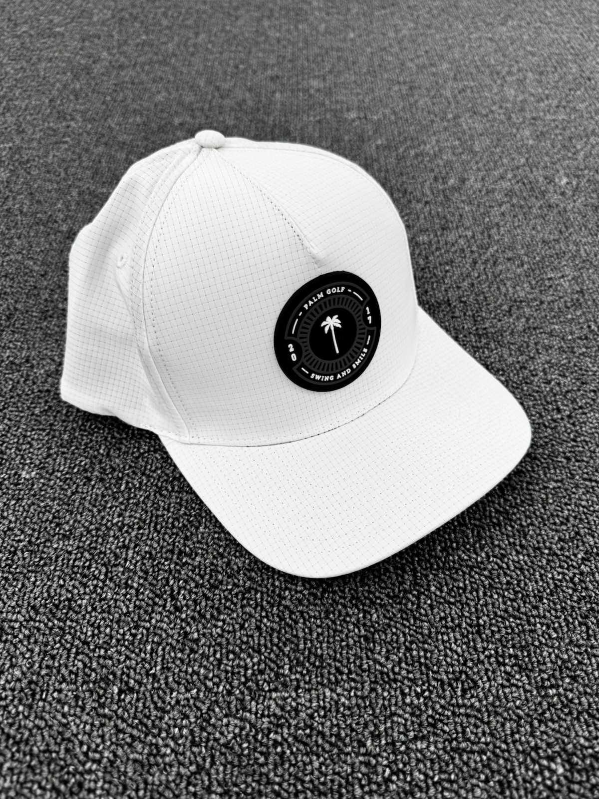 Palm Golf White Snapback Hat – Swing and Smile Adjustable Golf Cap Palm Golf White Snapback Hat – Swing and Smile Adjustable Golf Cap