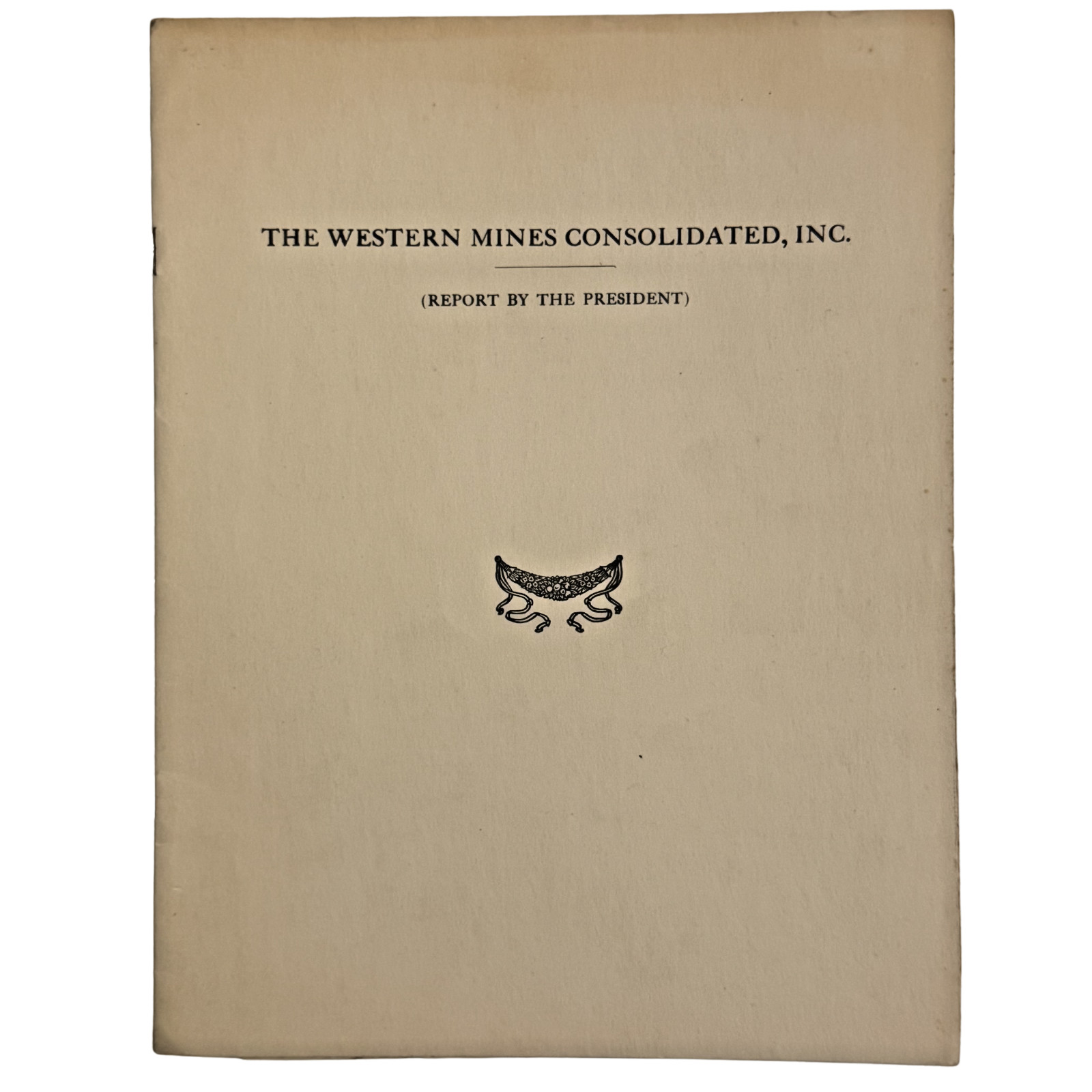 VINTAGE 1926 Western Mines Consolidated Report Nevada City CA Mining Prospectus