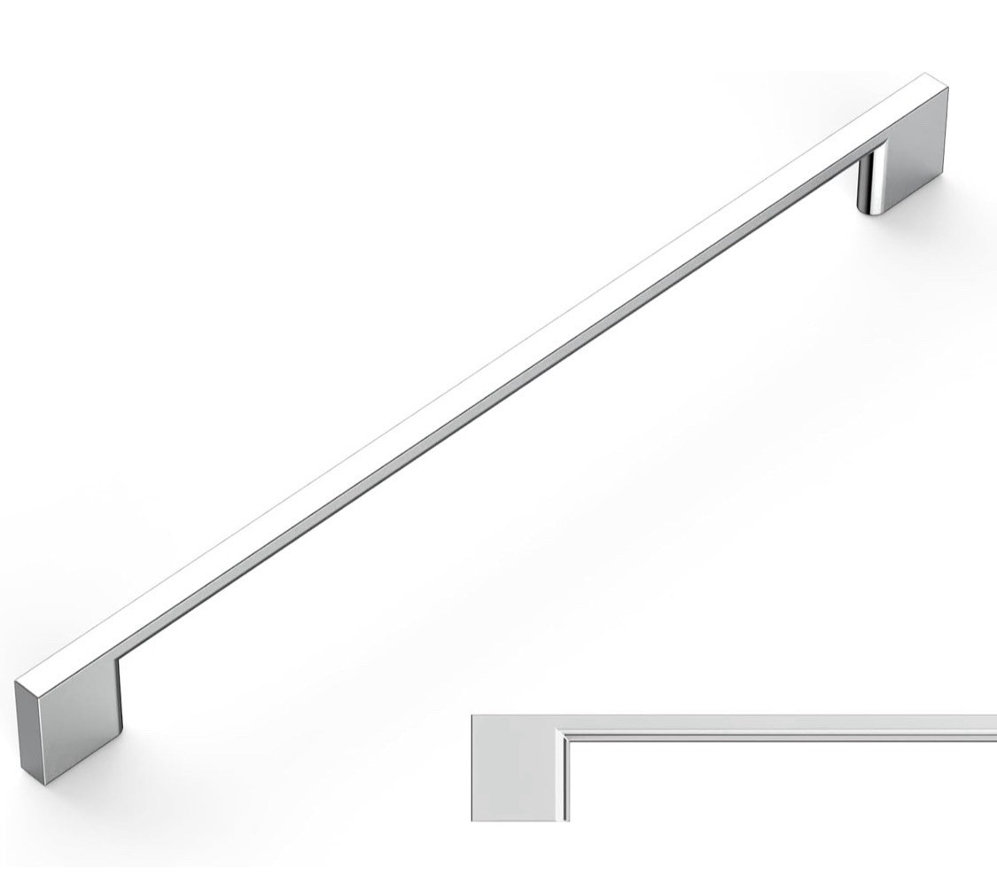 Amerdeco 10 Pack Polished Chrome Cabinet Pulls 10in 256mm Drawer Handles ZH0060