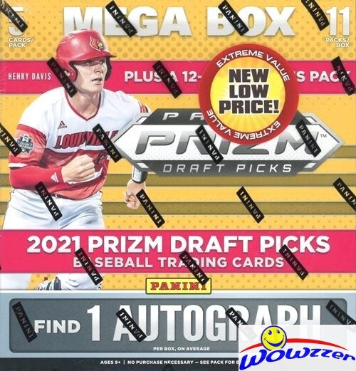 2021 Panini Prizm Baseball Draft Factory Sealed MEGA BOX-AUTOGRAPH+5 PRIZMS++