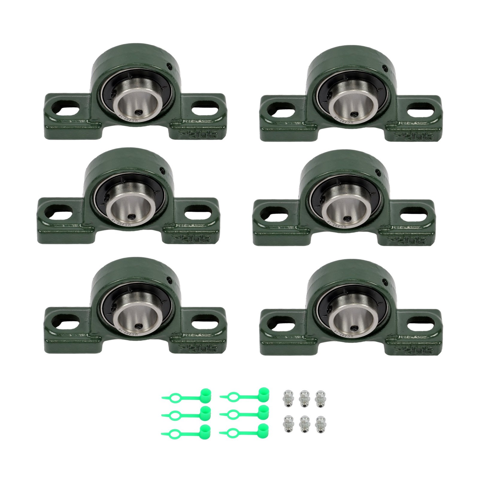 6pcs UCP205-16 Pillow Block Bearing With 1