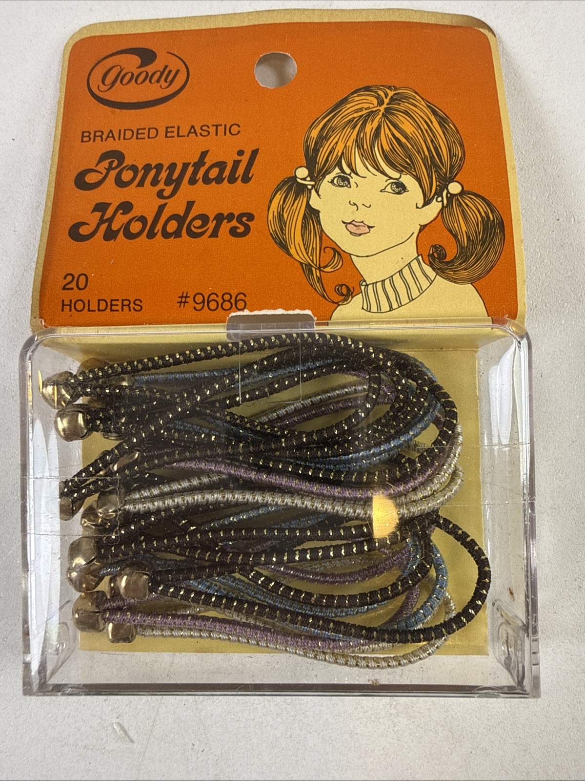 Goody VINTAGE NOS 1975 Goody Braided 20 Elastic Ponytail Holders #9686 USA Goody VINTAGE NOS 1975 Goody Braided 20 Elastic Ponytail Holders #9686 USA