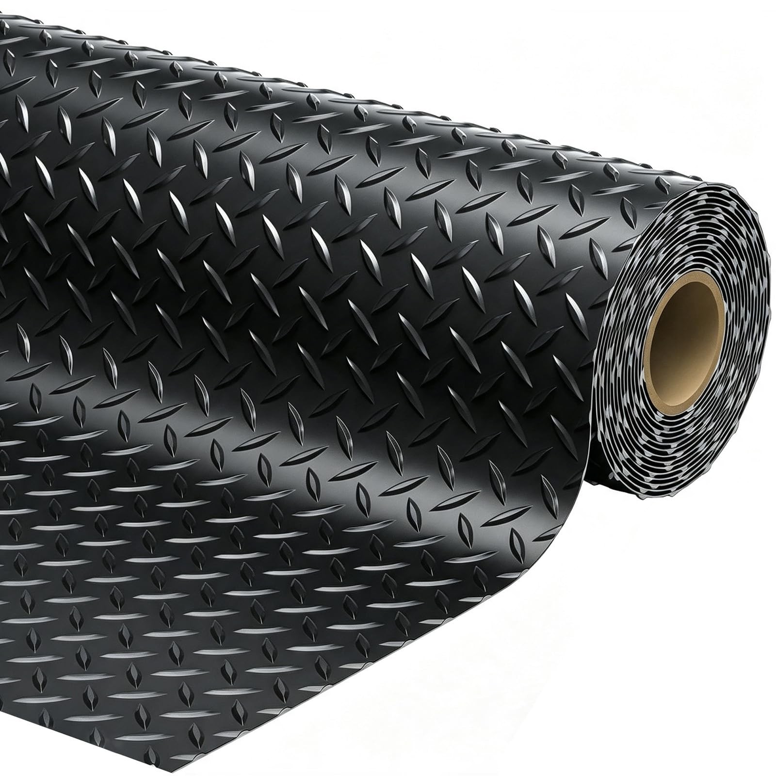 Garage Floor Mat, Non-Slip Rubber Mat, 2.8mm Thickened PVC Diamond Flooring Roll