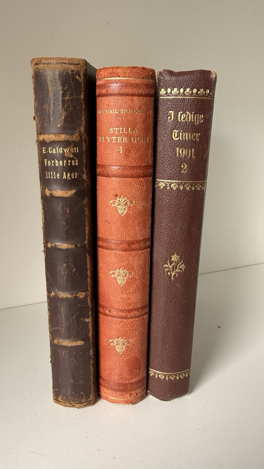 Lot 3 Antique Scandinavian Books 1901 1939 1943 Danish Swedish Hardcover