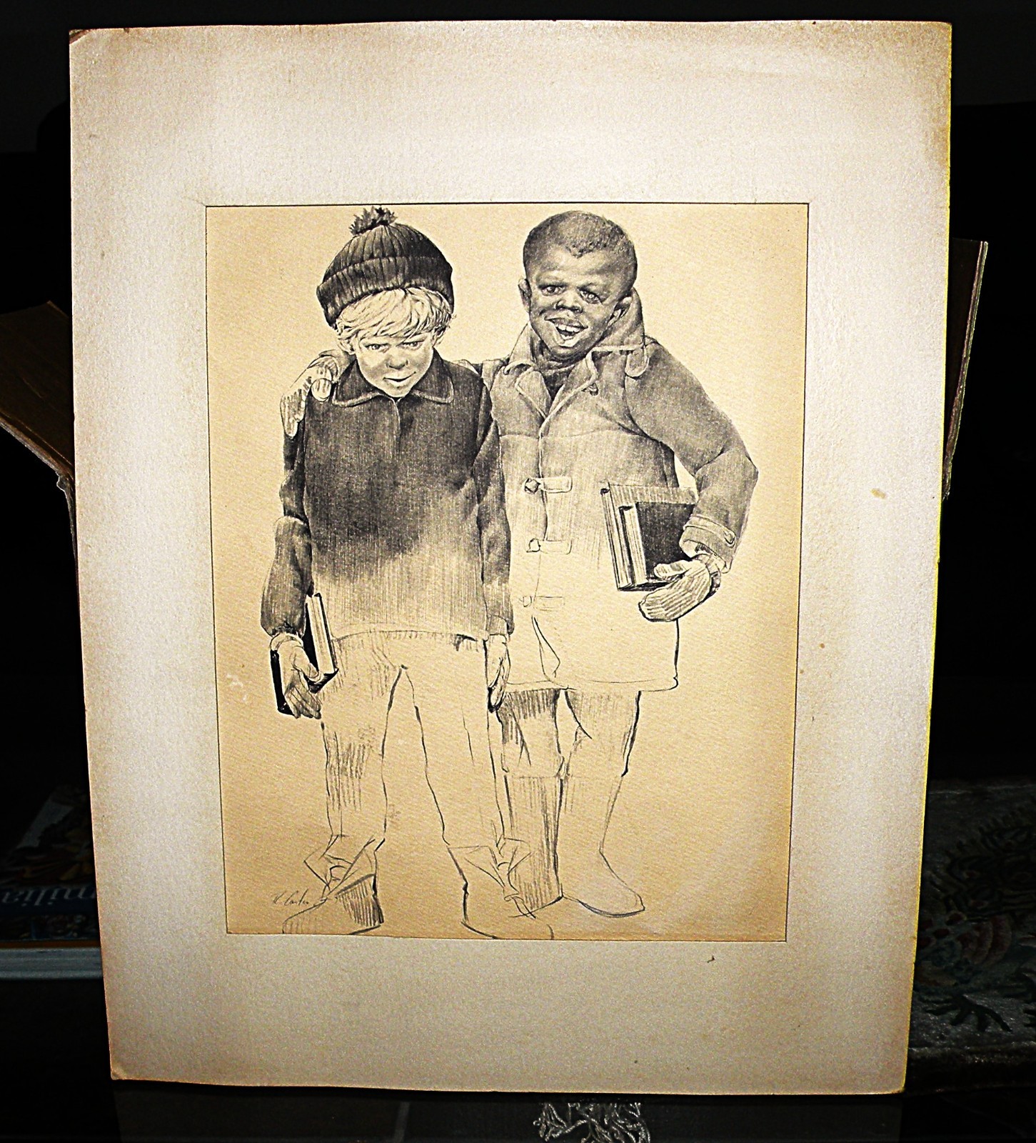 Original 1960's Robert G Carter (My Best Friend) Made in Mississippi Drawing