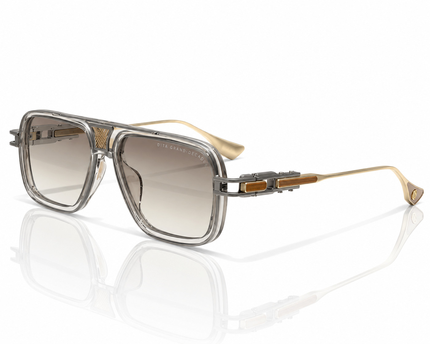 DITA Grand-Decade Two DTS460 Sunglasses Smoke Brown 58-16-137 Full Box Set New