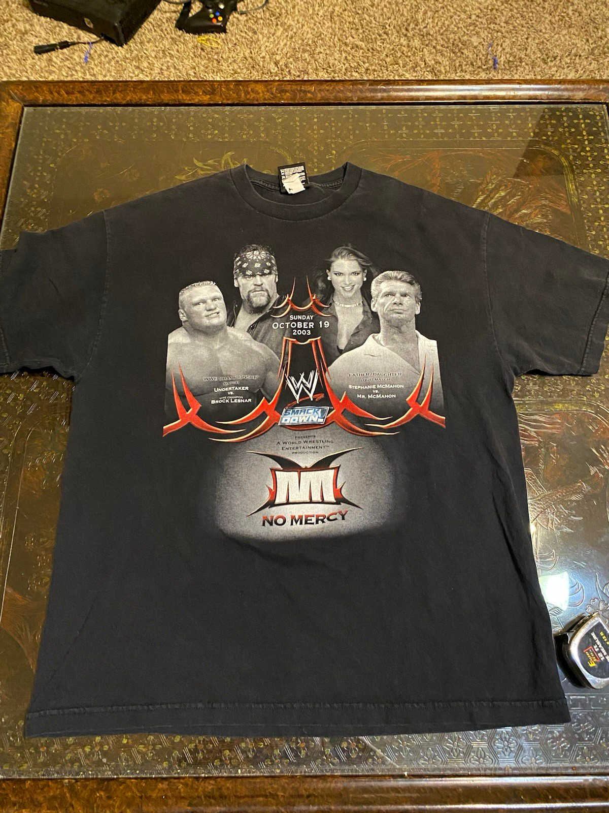 WWE WWF No Mercy Brock Lesnar The Undertaker Vintage PPV Event Shirt Size XL WWE WWF No Mercy Brock Lesnar The Undertaker Vintage PPV Event Shirt Size XL