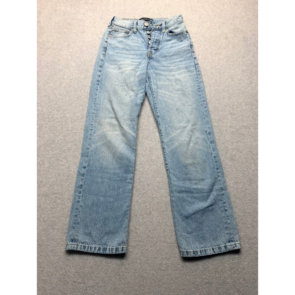 Aeropostale 90s Baggy Jeans Womens 24 Light Wash High Rise Button Fly Denim Aeropostale 90s Baggy Jeans Womens 24 Light Wash High Rise Button Fly Denim