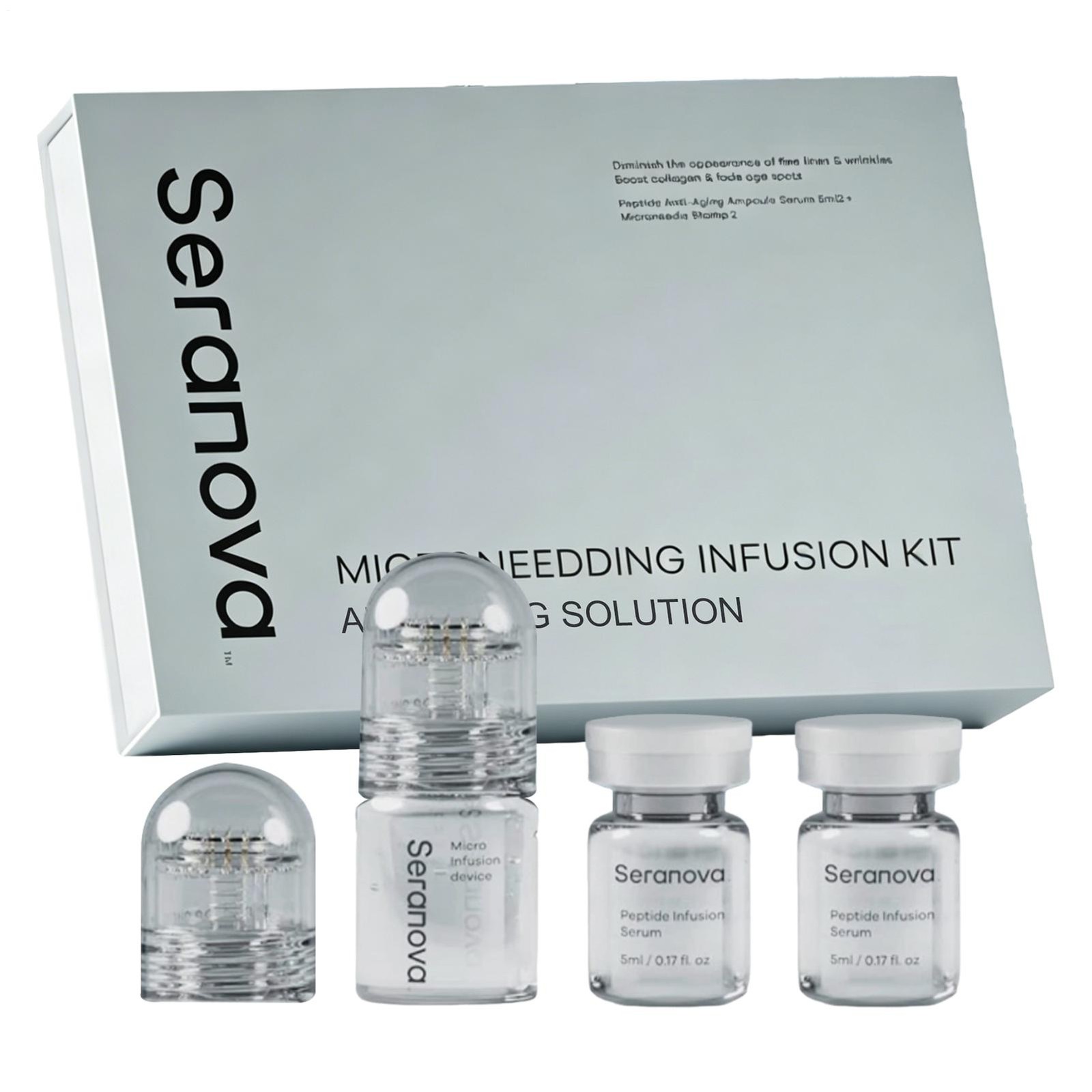 Seranova Microneedling Infusion Kit With Hyaluronic Acid & Collagen Peptide