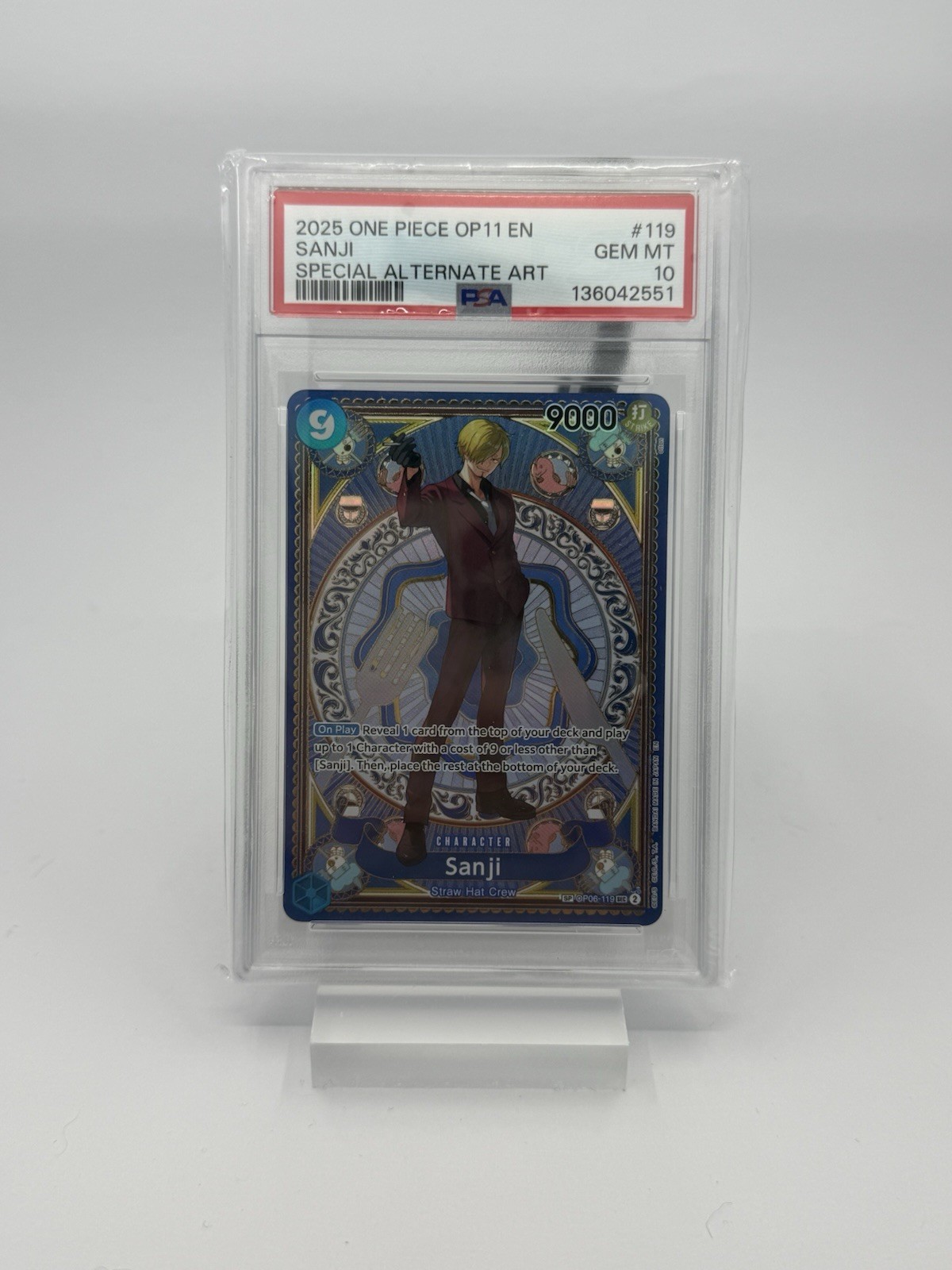 2025 One Piece OP-11 Sanji SP Special Alternate Art PSA 10 2025 One Piece OP-11 Sanji SP Special Alternate Art PSA 10